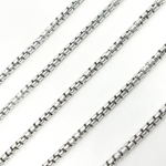 Load image into Gallery viewer, Y50OX. Oxidized Sterling Silver Round Box Chain