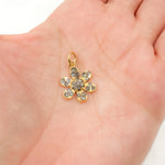 Load image into Gallery viewer, DC480. Diamond Sterling Silver Flower Charm