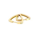 Load image into Gallery viewer, HP401946Y. 14K Solid Gold Diamond Triangle Hoops