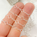 Load image into Gallery viewer, Shop Now Sterling Silver Clover Link Chain