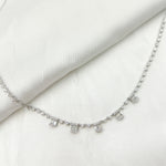 Load image into Gallery viewer, 14K Solid Gold Diamond Dangle Necklace