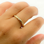 Load image into Gallery viewer, 14K Solid Gold Diamond Baguette Ring.