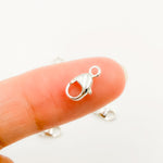 Load image into Gallery viewer, 0925TC. White Sterling Silver Trigger Clasps with Fixed Ring
