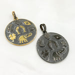 Load image into Gallery viewer, Diamond Sterling Silver Lucky Symbols Enamel Pendant