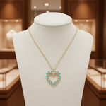 Load image into Gallery viewer, PHB38668TQ. 14K Solid Gold Diamond & Turquoise Pendant