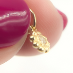 Load image into Gallery viewer, 14K Solid Gold Diamond Flower Charm