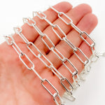Load image into Gallery viewer, Silver Smooth Paperclip Chain