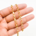 Load image into Gallery viewer, 140HVR0194001. 14K Yellow Gold Round Rolo Chain – Lightweight Hollow Link Necklace