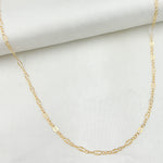 Load image into Gallery viewer, 14K Gold-Filled Flat Marina and Cable Links Necklace.