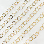 Load image into Gallery viewer, 886FKGF. 14K Gold Filled Hammered Round Link Chain