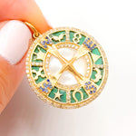 Load image into Gallery viewer, 14K Solid Gold Round Pendants