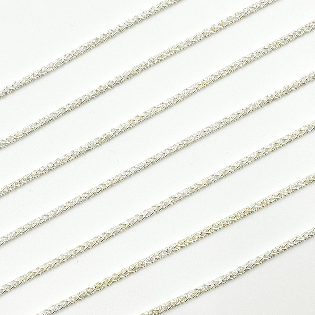 472SS. 925 Sterling Silver Wheat Chain