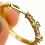 Load image into Gallery viewer, EHH56702. 14K Solid Gold Diamond Hoop Earrings