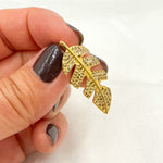 Load image into Gallery viewer, DC446. Diamond Sterling Silver Leaf Pendant