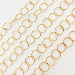Load image into Gallery viewer, Shop Now Gold Plated Sterling Silver Hammered Round Link Chain