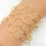 Load image into Gallery viewer, 14K Gold Filled Hammered Round Link Chains