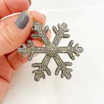 Load image into Gallery viewer, DP036. Diamond Sterling Silver Snowflake Pendant