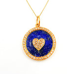 Load image into Gallery viewer, Shop 14K Gold Round Heart Pendant