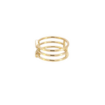 Load image into Gallery viewer, 14k Solid Gold Diamond Arrows, Heart and Rhomb Ring.