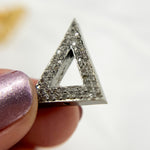 Load image into Gallery viewer, DC840. Diamond Sterling Silver Triangle Bead