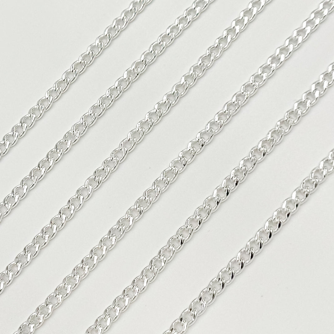 silver Curb Link Chain