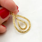 Load image into Gallery viewer, DP325. Diamond Sterling Silver Drop Dangle Pendant