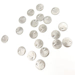 Load image into Gallery viewer, 8MM Black Rhodium Sterling Silver Brushed Round Flat Disc Charm with a Single Hole