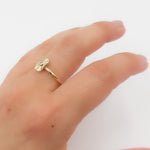 Load image into Gallery viewer, Buy 14K Yellow Gold Rectangle Diamond Ring