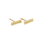 Load image into Gallery viewer, ER418011Y. 14K Solid Gold Diamond Beaded and Diamond Bars