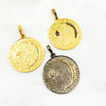 Load image into Gallery viewer, Diamond & Sterling Silver Round Pendant