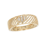 Load image into Gallery viewer, 14K Solid Gold Diamond Band Ring.
