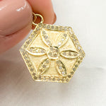 Load image into Gallery viewer, Shop Sterling Silver Hexagon Flower Pendants