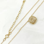 Load image into Gallery viewer, NFF71217. 14K Solid Gold Square Shaped Diamond Necklace