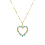 Load image into Gallery viewer, PHB38668TQ. 14K Solid Gold Diamond & Turquoise Pendant