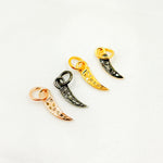 Load image into Gallery viewer, DC362. Diamond Sterling Silver Mini Horn Charm