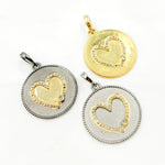 Load image into Gallery viewer, Silver Round Heart Pendant