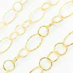 Load image into Gallery viewer, Gold Plated 925 Sterling Silver Diamond Cut Oval & Round Links Chain