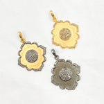Load image into Gallery viewer, DP254. Diamond Sterling Silver Flower Shape Pendant