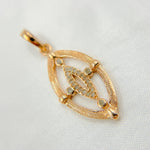 Load image into Gallery viewer, DP202. Diamond Sterling Silver Marquise Shape Pendant