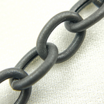 Load image into Gallery viewer, Buy Black Rhodium Matt Sterling Silver Smooth Cable Link Chain.
