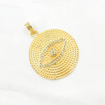 Load image into Gallery viewer, DP299. Diamond Sterling Silver Round Eye Pendant with Gemstone