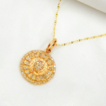 Load image into Gallery viewer, KG242. 14K Solid Gold Diamond Circle Charm