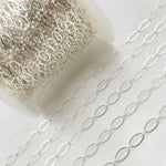 Load image into Gallery viewer, Buy Silver Flat Long and Short Oval Link Chain