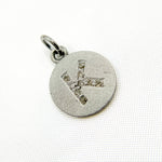 Load image into Gallery viewer, DC056. Diamond Sterling Silver Letter "K" Round Charm
