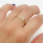 Load image into Gallery viewer, 14k Solid Gold Chain Ring