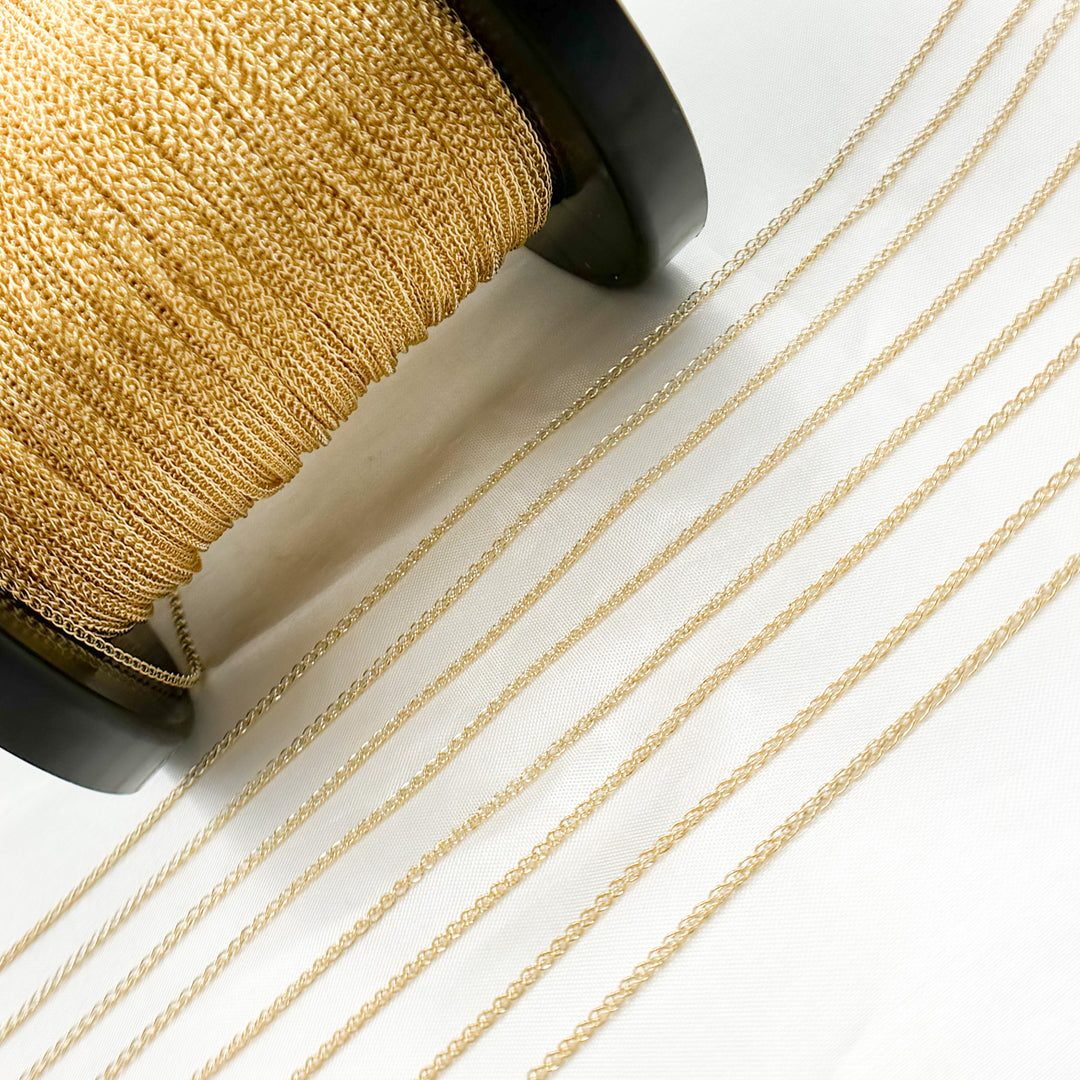 Shop 14K Solid Gold Wheat Chain