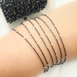 Load image into Gallery viewer, Oxidized 925 Sterling Silver Satellite Cube Chains