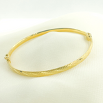 Load image into Gallery viewer, Bangle18. 14K Solid Gold Matte Textured Bangle