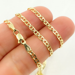 Load image into Gallery viewer, 14k Solid Gold Flat Marina Link Chain