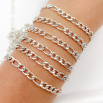 Load image into Gallery viewer, Silver Figaro Chains
